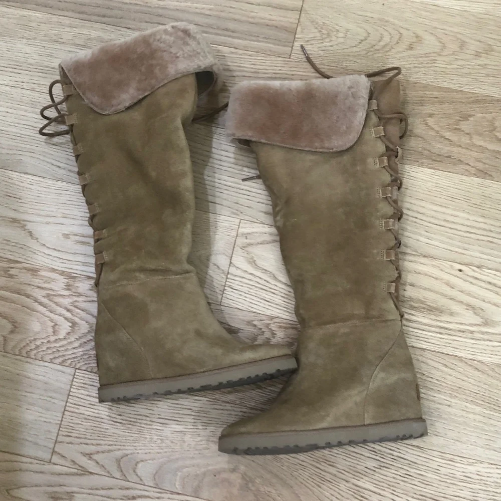 NEW UGG Classic Femme Over The Knee Boots Size 8 Chestnut Brown
